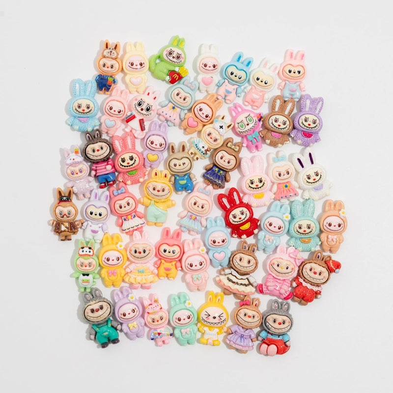Decoden Resin Charms 50PCS Slime Charms Cabochon Craft Flatback Resin Supplies for DIY, Scrapbooking, , and Phone Case Decoration (Bright Colors) - Image 2